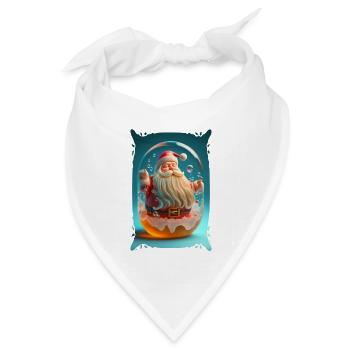 Weihnachtsmann-Gelee - Bandana Dreieckstuch - Weiß - Vorne