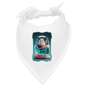Weihnachtsmann-Gelee - Bandana Dreieckstuch - Weiß - Vorne