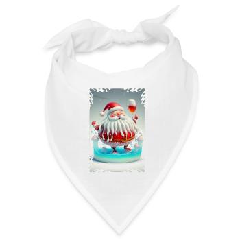 Gelee-Weihnachtsmann - Bandana Dreieckstuch - Weiß - Vorne