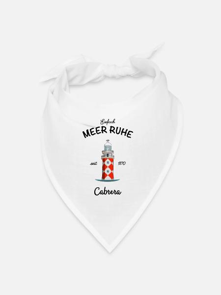 Balearen, Insel Cabrera, Meer Ruhe - Bandana Dreieckstuch - Weiß