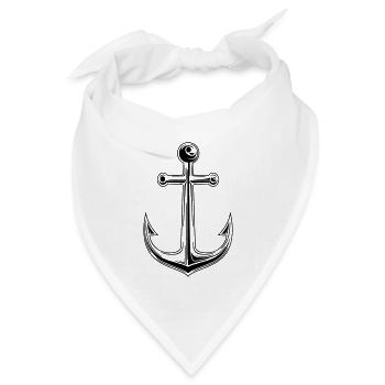 Anker - Bandana Dreieckstuch - Weiß - Vorne