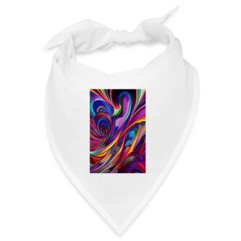 Abstrakte Kunst - Bandana Dreieckstuch - Weiß - Vorne