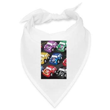 Niedliche ferngesteuerte Rennwagen - Bandana Dreieckstuch - Weiß - Vorne
