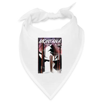 Montana Zum Skifahren - Bandana Dreieckstuch - Weiß - Vorne