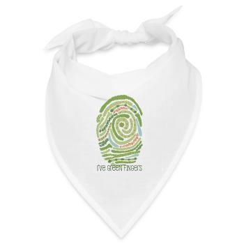 Garten-Fingerabdruck - Bandana Dreieckstuch - Weiß - Vorne
