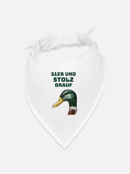 31er und stolz drauf - Bandana Dreieckstuch - Weiß