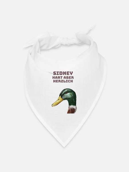 Sidney - hart aber herzlich. - Bandana Dreieckstuch - Weiß