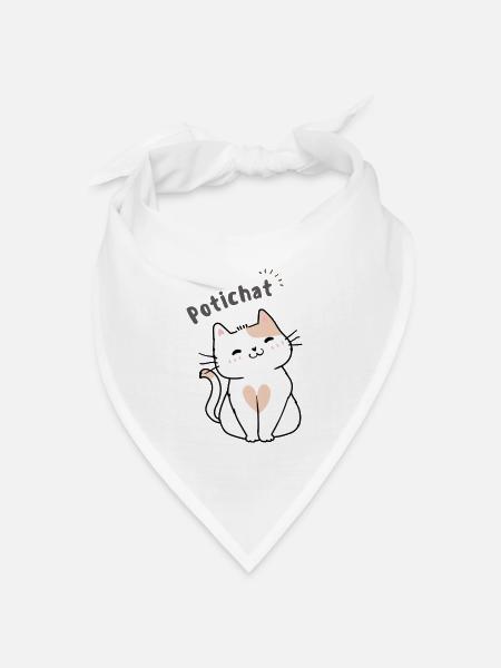 Potichat - Bandana Dreieckstuch - Weiß