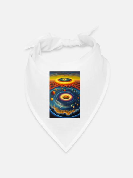 Im eigenen Kosmos - Bandana Dreieckstuch - Weiß