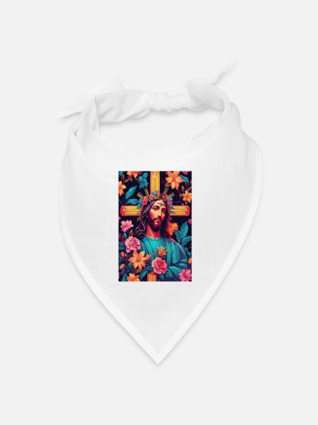Jesus Christus - Bandana Dreieckstuch - Weiß