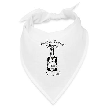 Alle Wege führen zu Rum 2 - Bandana Dreieckstuch - Weiß - Vorne