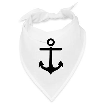 Anker - Bandana Dreieckstuch - Weiß - Vorne