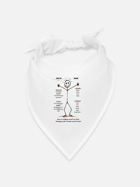 Emines Herz und Heim - Bandana Dreieckstuch - Weiß