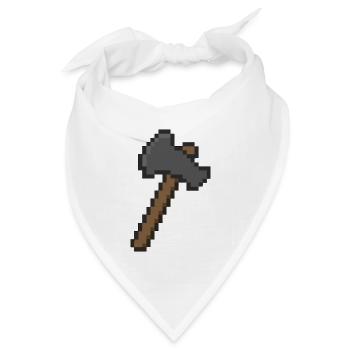 axt pixel - Bandana Dreieckstuch - Weiß - Vorne