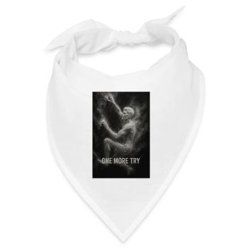 One more try. - Bandana Dreieckstuch - Weiß - Vorne