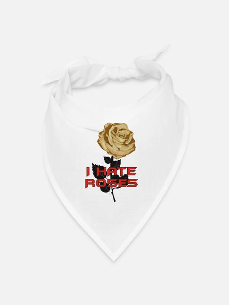 Die Hate Roses - Bandana Dreieckstuch - Weiß
