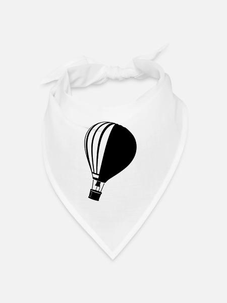 Klassische Heißluftballon-Silhouette - Bandana Dreieckstuch - Weiß