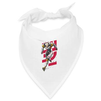 Futuristischer Wolf-Kampfroboter - Bandana Dreieckstuch - Weiß - Vorne