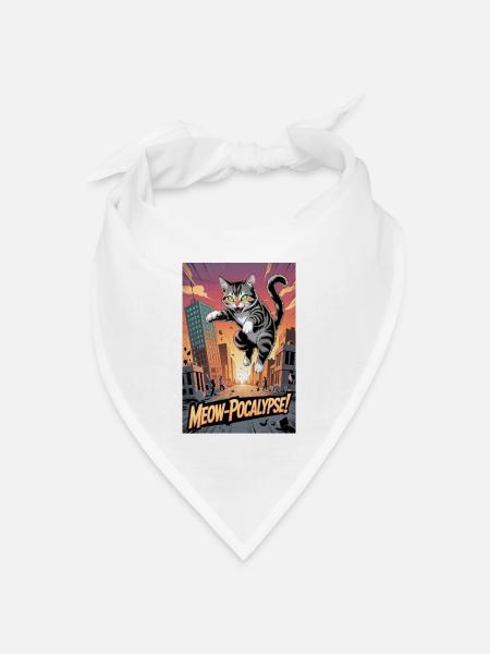A dynamic anime-style graphic t-shirt design - Bandana Dreieckstuch - Weiß