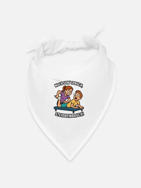 Humorvoller Physio-Spruch - Bandana Dreieckstuch - Weiß
