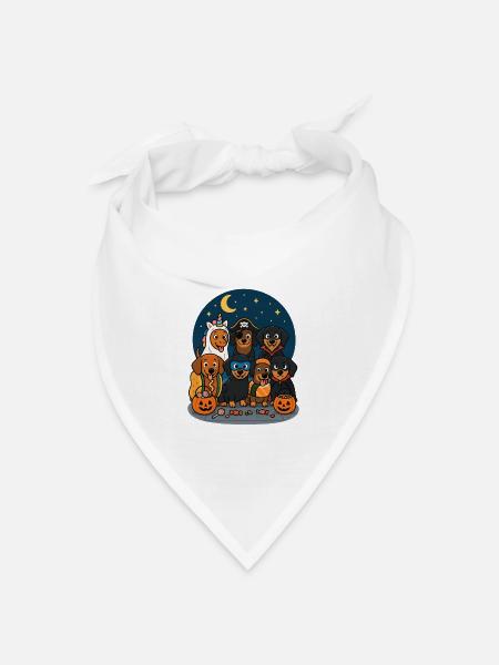 Halloween Kinder Hunde - Bandana Dreieckstuch - Weiß