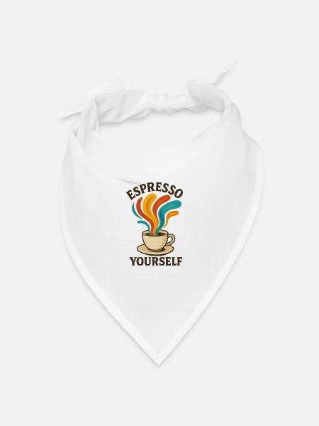 Espresso Yourself - Bandana Dreieckstuch - Weiß