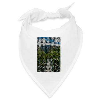 Herz Pixel Landschaft Grüntönen - Bandana Dreieckstuch - Weiß - Vorne