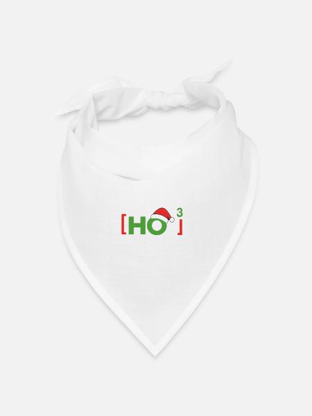 (Ho)³ Ho ho ho lustige Weihnachten - Bandana Dreieckstuch - Weiß