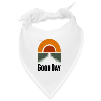 Sonnenuntergang am See Good Day - Bandana Dreieckstuch - Weiß - Vorne
