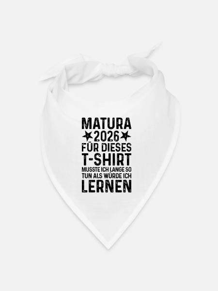Matura 2026 - Bandana Dreieckstuch - Weiß