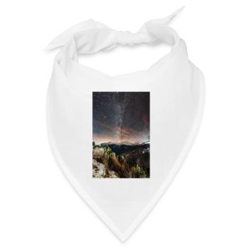 Die Milchstraße oberhalb der Agrafa-Berge - Bandana Dreieckstuch - Weiß - Vorne