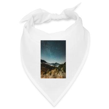 Die Milchstraße oberhalb der Agrafa-Berge - Bandana Dreieckstuch - Weiß - Vorne