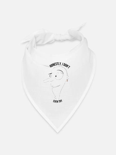 Ehrlich gesagt, ich versuche es gar nicht – Mann - Bandana Dreieckstuch - Weiß