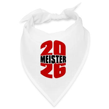 Meister 2026 Meisterschaft - Bandana Dreieckstuch - Weiß - Vorne