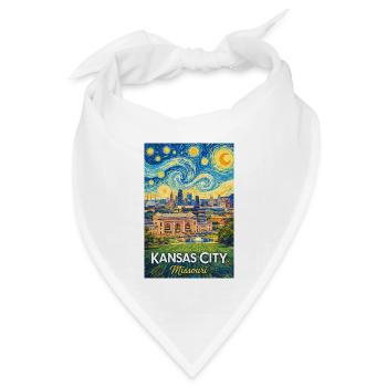 Kansas City Missouri - Bandana Dreieckstuch - Weiß - Vorne