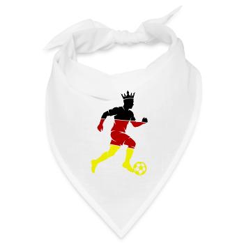 Fussballer Deutschland - Bandana Dreieckstuch - Weiß - Vorne