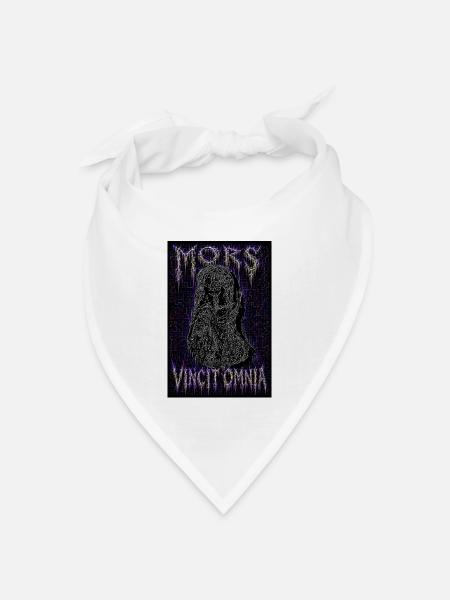 Mors Vincit Omnia – Cyber-Grunge-Sensenmann - Bandana Dreieckstuch - Weiß