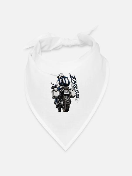 Explorer – Adventure Motorrad - Bandana Dreieckstuch - Weiß