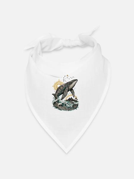 Mana-Wal – Geist des Pazifiks - Bandana Dreieckstuch - Weiß