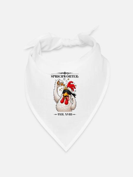 Sprichwort Sich einen hinter die Binde giessen - Bandana Dreieckstuch - Weiß