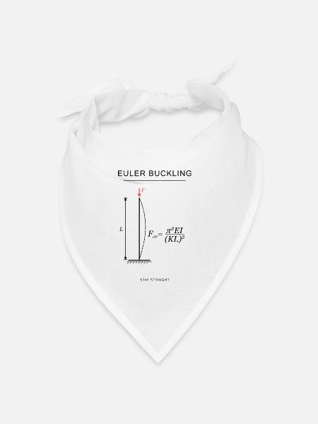 Stay Straight – Euler Buckling  Description: - Bandana Dreieckstuch - Weiß