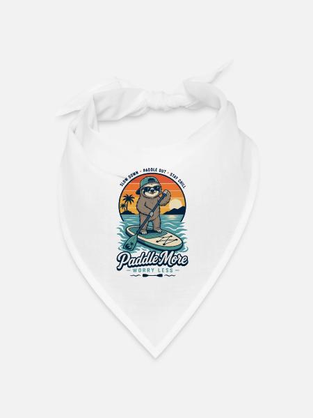  Faultiere SUP Paddleboard Board Stand Up paddel - Bandana Dreieckstuch - Weiß