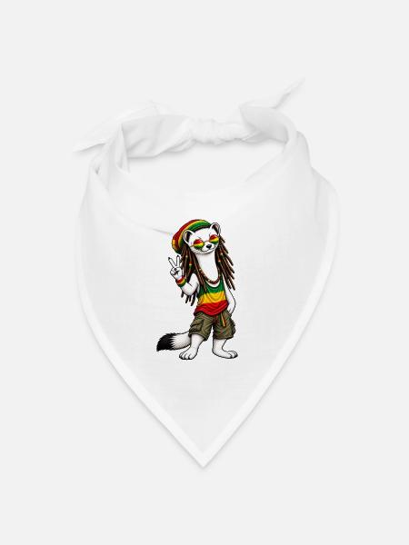 Hermine-Reggae - Bandana Dreieckstuch - Weiß
