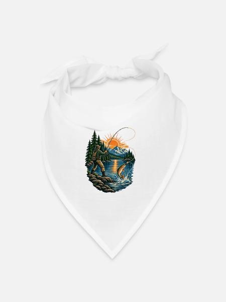 Angler - Bandana Dreieckstuch - Weiß