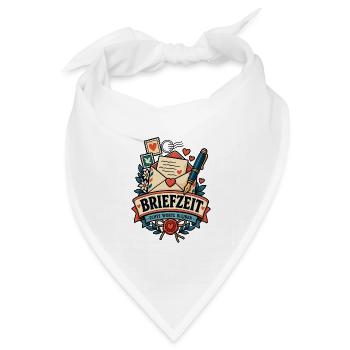 Briefzeit – Echte Worte bleiben - Bandana Dreieckstuch - Weiß - Vorne