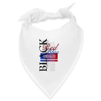 Black-Red-Blue_Design - Bandana Dreieckstuch - Weiß - Vorne
