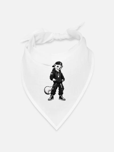 Cool Ermine - Bandana Dreieckstuch - Weiß