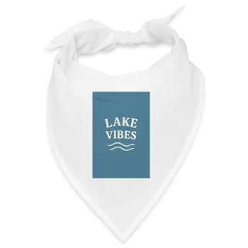 Lake Vibes - Bandana Dreieckstuch - Weiß - Vorne