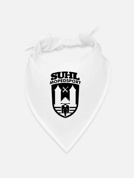 Suhl Mopedsport Schwalbe v.2 (Farbe änderbar) - Bandana Dreieckstuch - Weiß