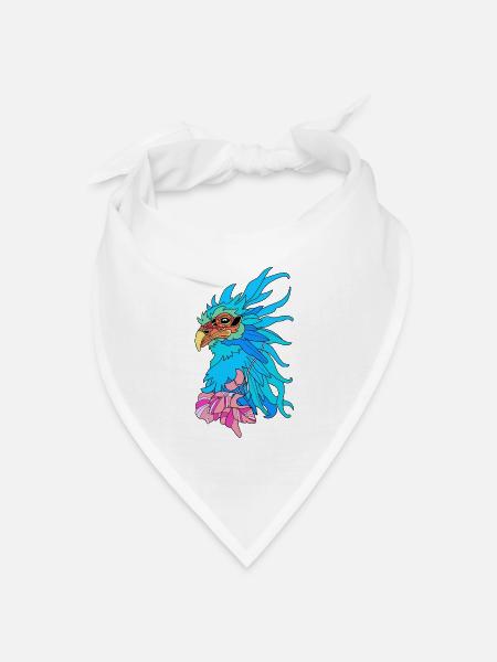 Seltsamer Vogel Phönix - Bandana Dreieckstuch - Weiß